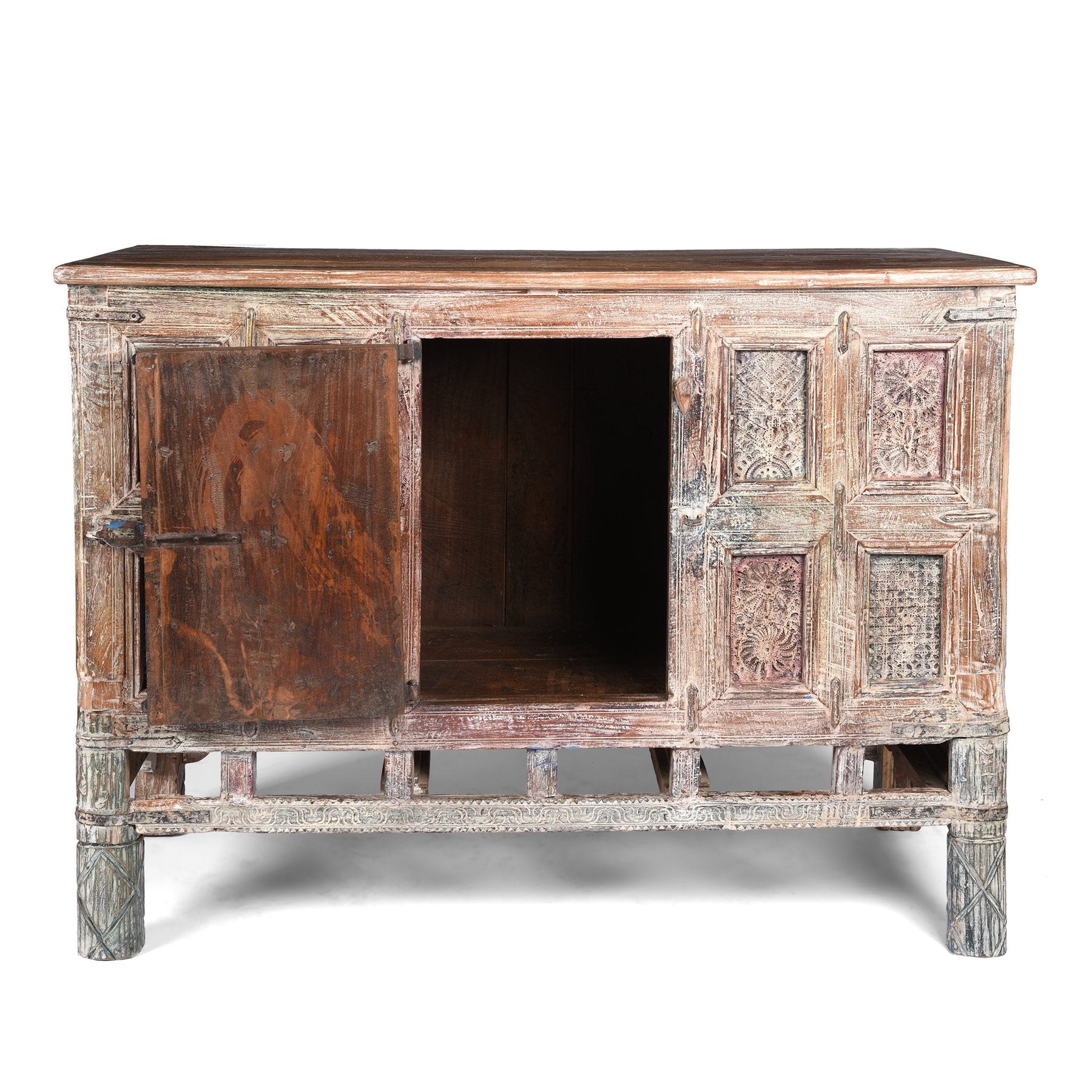 Painted Indian Dowry Chest "Damchiya" From Kutch - Early 20thC