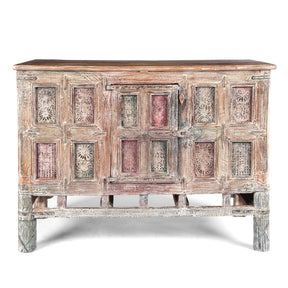 Painted Indian Dowry Chest "Damchiya" From Kutch - Early 20thC