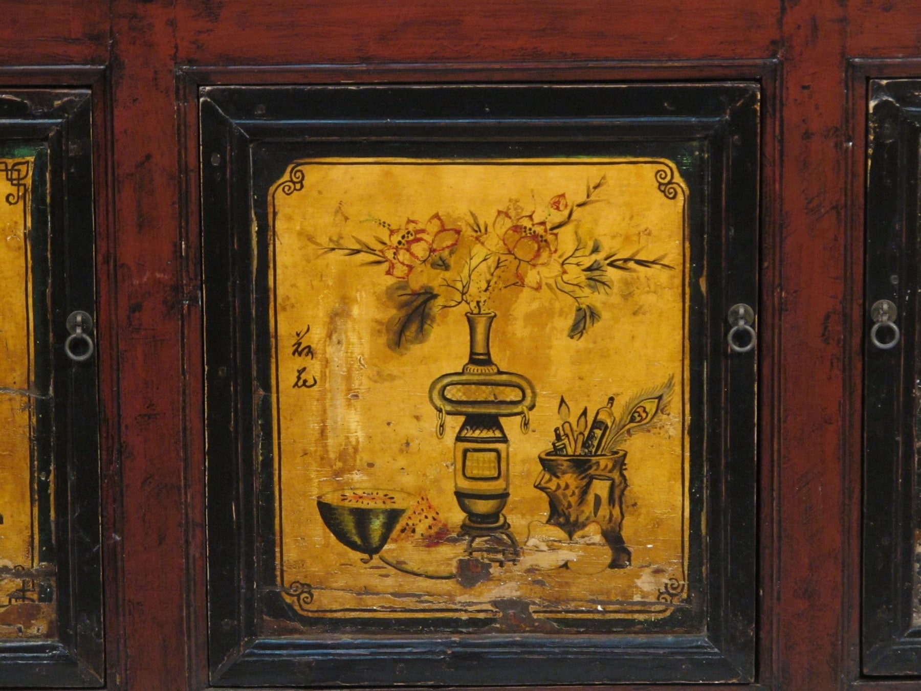 Painted Sideboard From Mongolia - 19thC