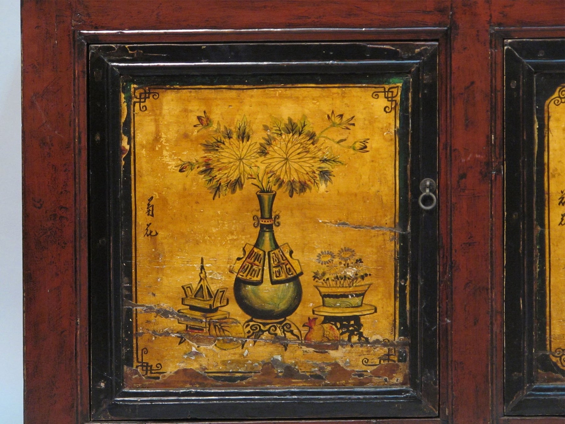 Painted Sideboard From Mongolia - 19thC