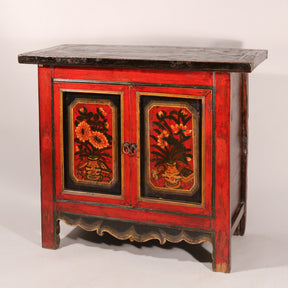 Painted Sideboard From Mongolia - Ca 1920