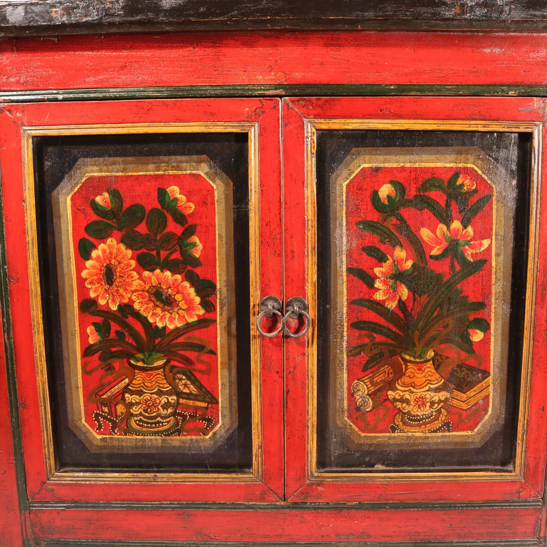 Painted Sideboard From Mongolia - Ca 1920