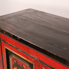 Painted Sideboard From Mongolia - Ca 1920