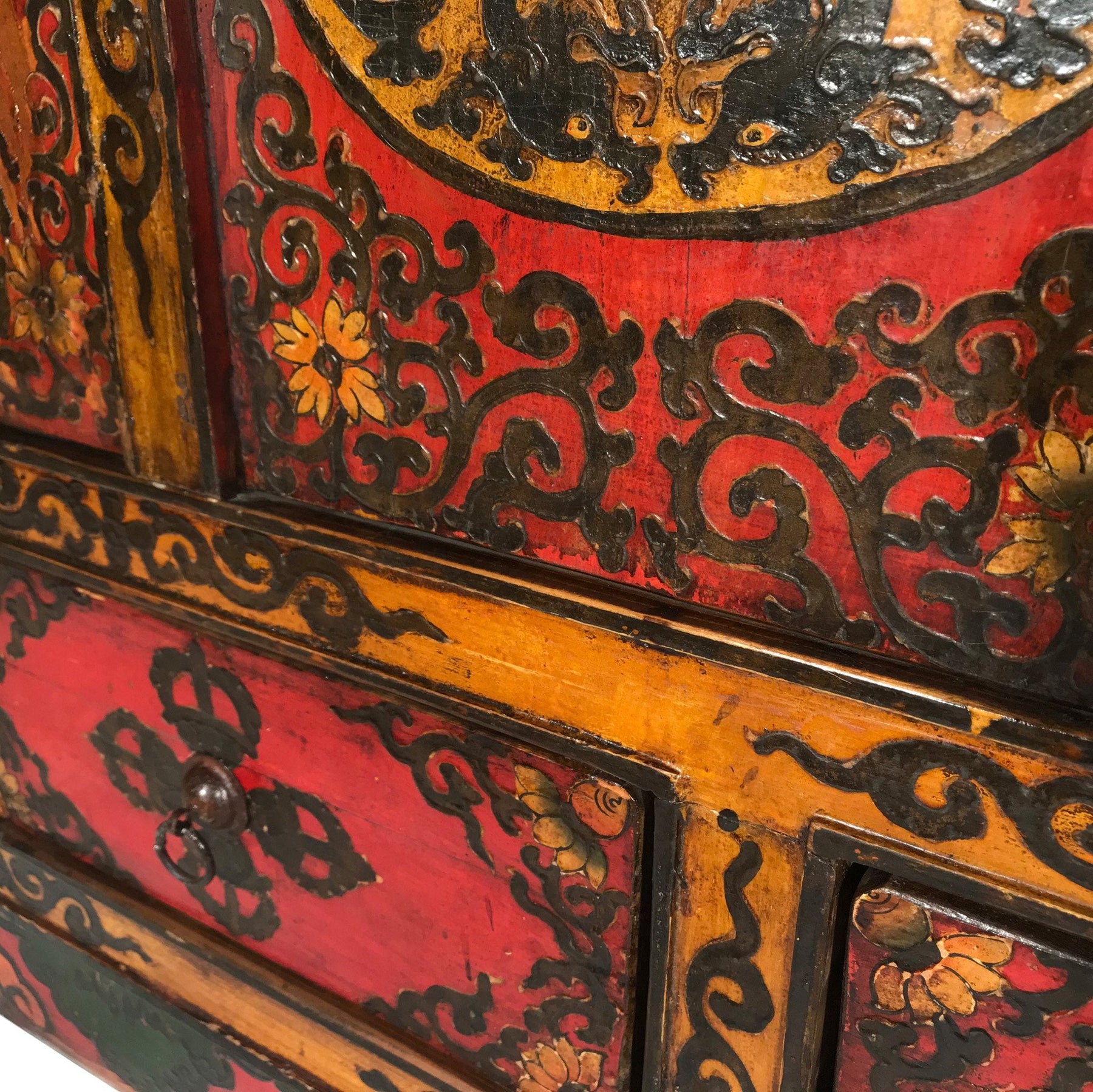 Painted Tibetan Altar Cabinet (Reproduction)