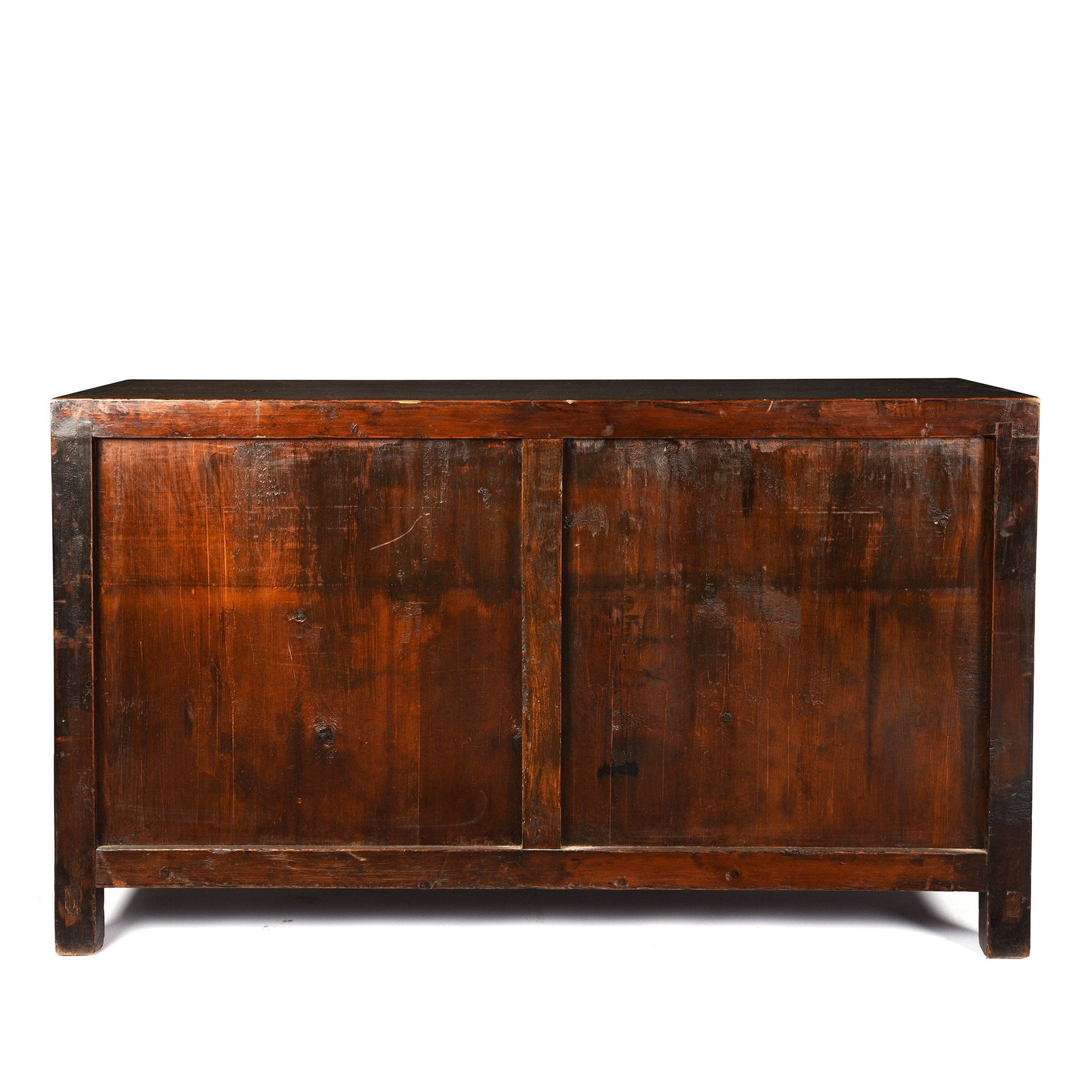 Red Lacquer Chinese Sideboard From Dongbei - Ca 1920