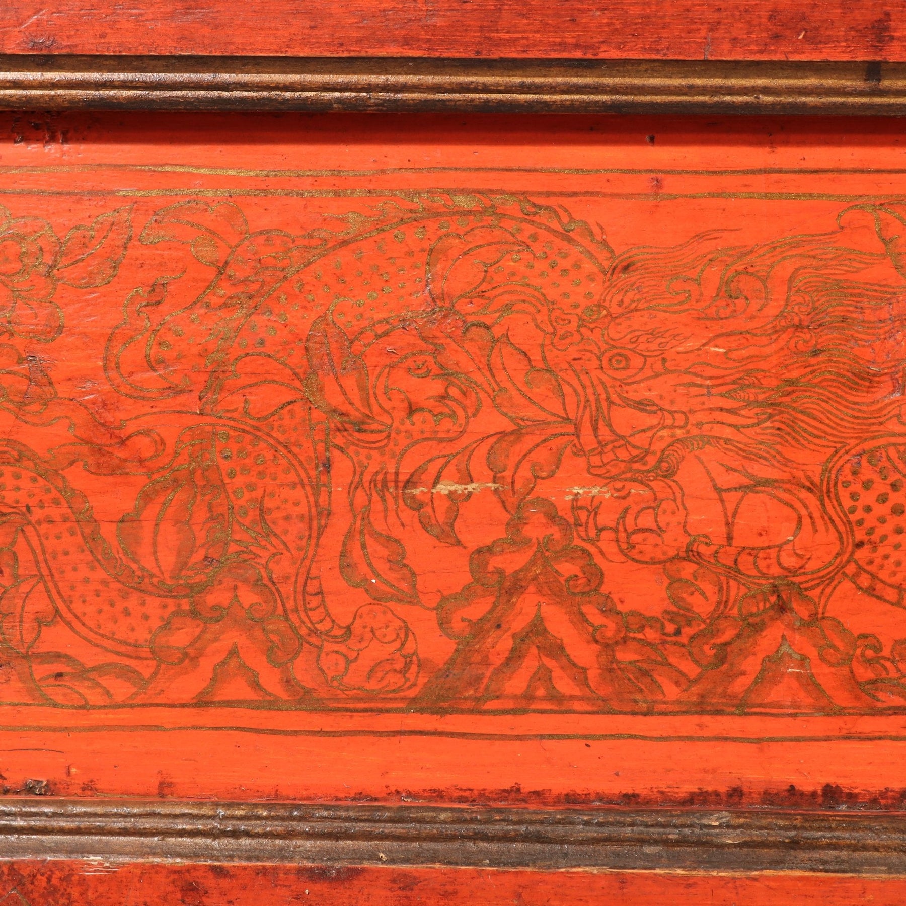 Tibetan Altar Cabinet with Original Painting - 19thC