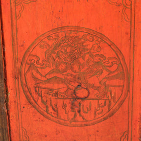 Tibetan Altar Cabinet with Original Painting - 19thC