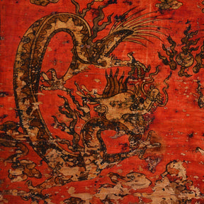 Tibetan Lectern With Dragon Painting - 19thC
