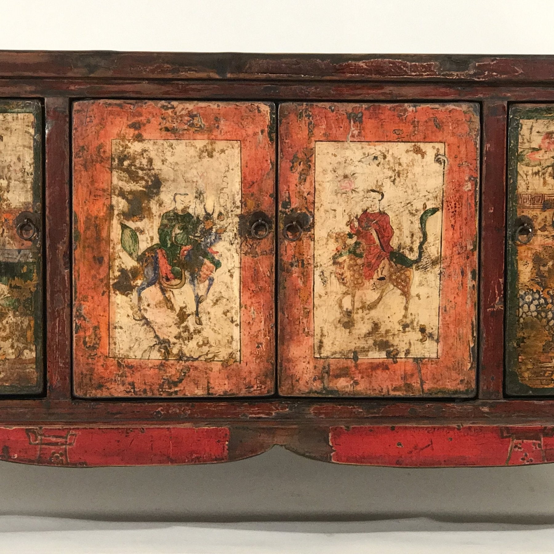 Unusual Painted Sideboard From Mongolia - 19Thc