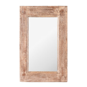 Small Rustic Indian Reclaimed Wood Teak Mirror