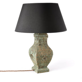 Verdigris Bronze Wine Jar Table Lamp - Zhou Dynasty Style
