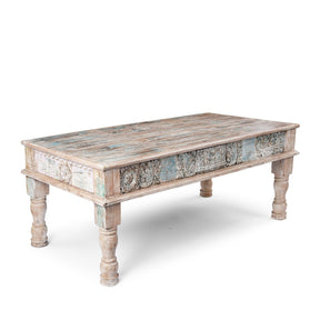 Indian Takhat Coffee Table Made From Reclaimed Teakwood