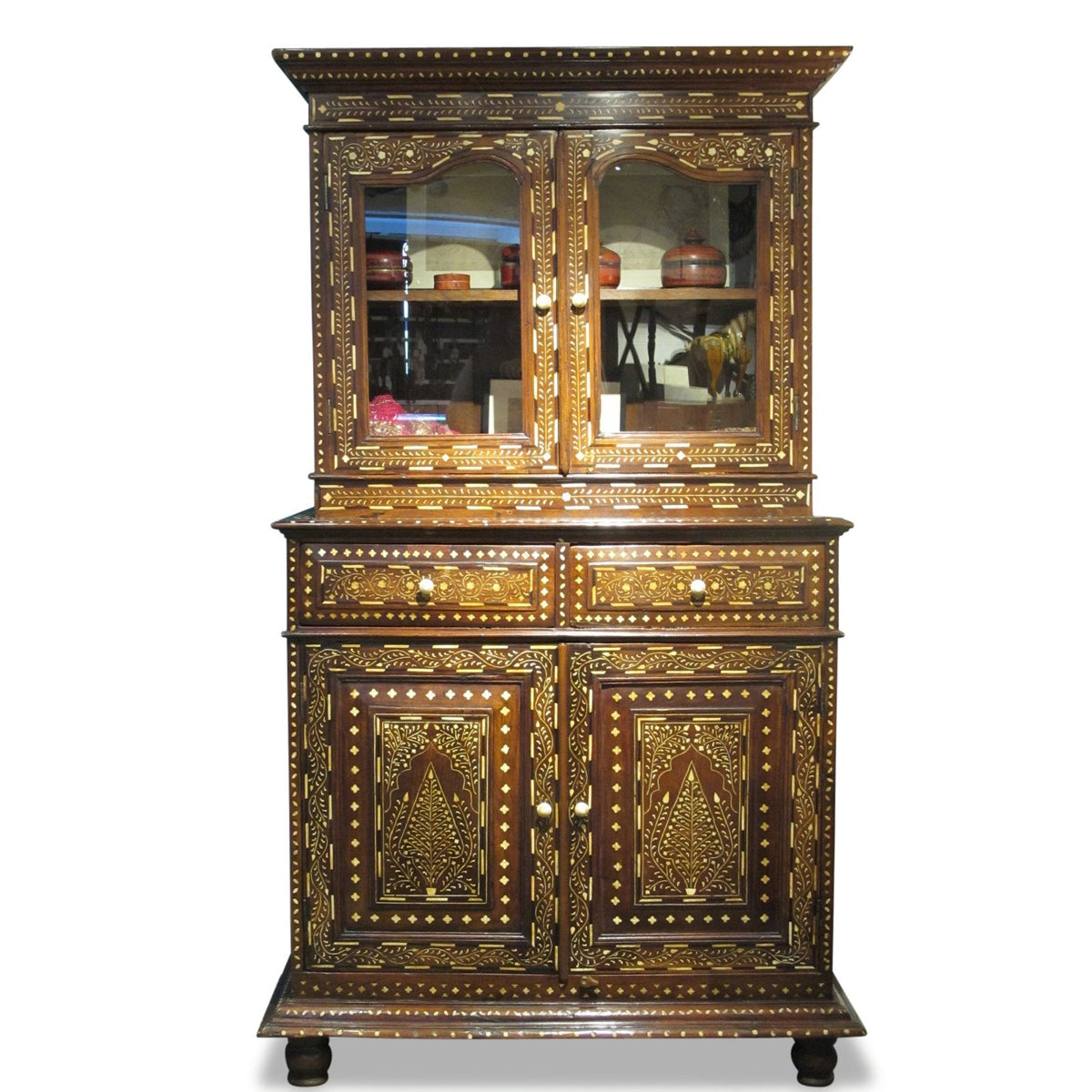 Antique Anglo Indian Bone Inlay Dresser - 19thC