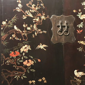 Antique Black Lacquer Wedding Cabinet from Shanxi  - 19thC