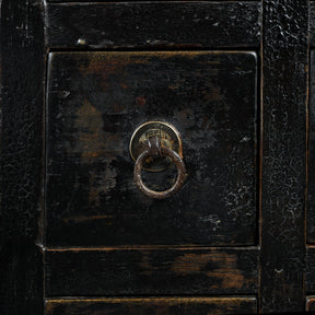 Black Painted Apothecary Chest From Shanxi - 19thC