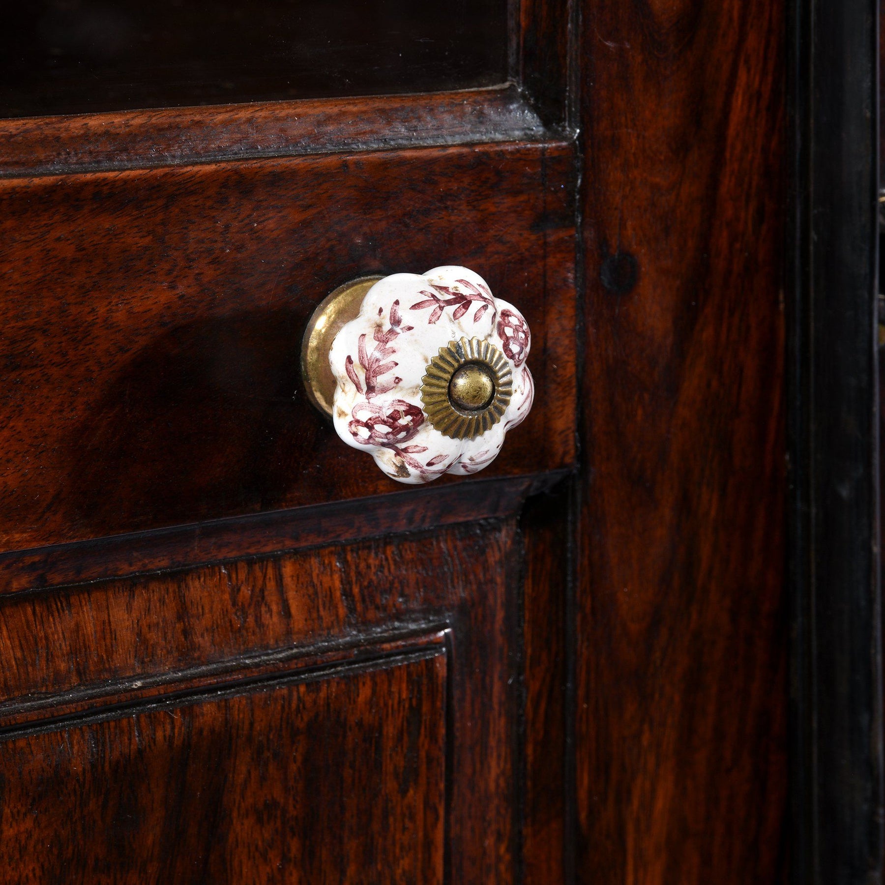 Brass Bound Rosewood Cabinet From Kerala-South India - 19thC