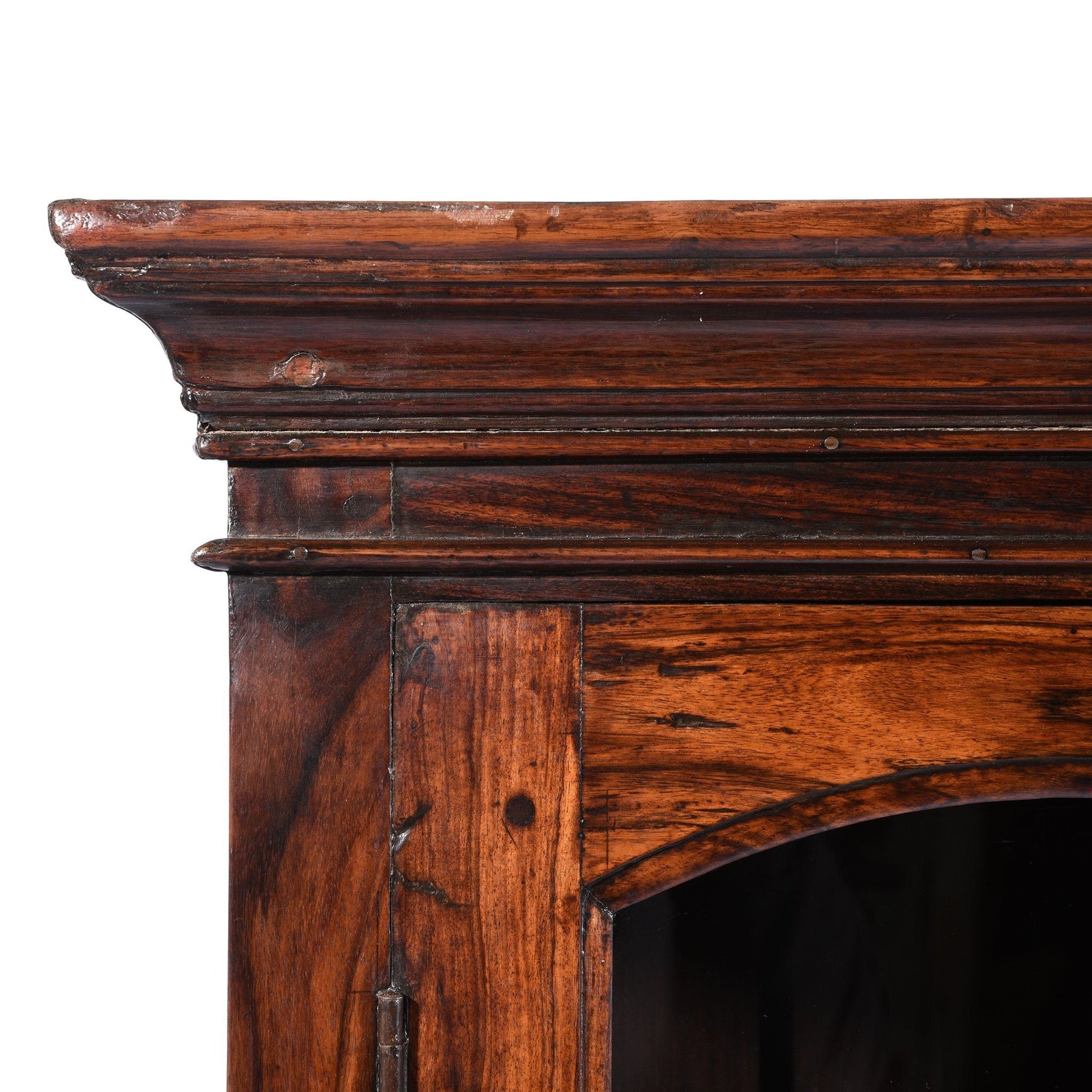 Brass Bound Rosewood Cabinet From Kerala-South India - 19thC