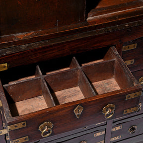 Brass Bound Rosewood Cabinet From Kerala-South India - 19thC