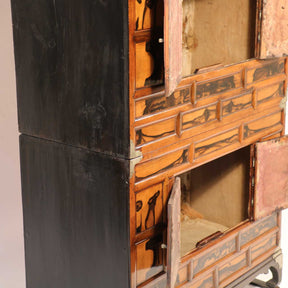 Cabinet On Stand from Korea made from Persimmon Wood - late 19thC