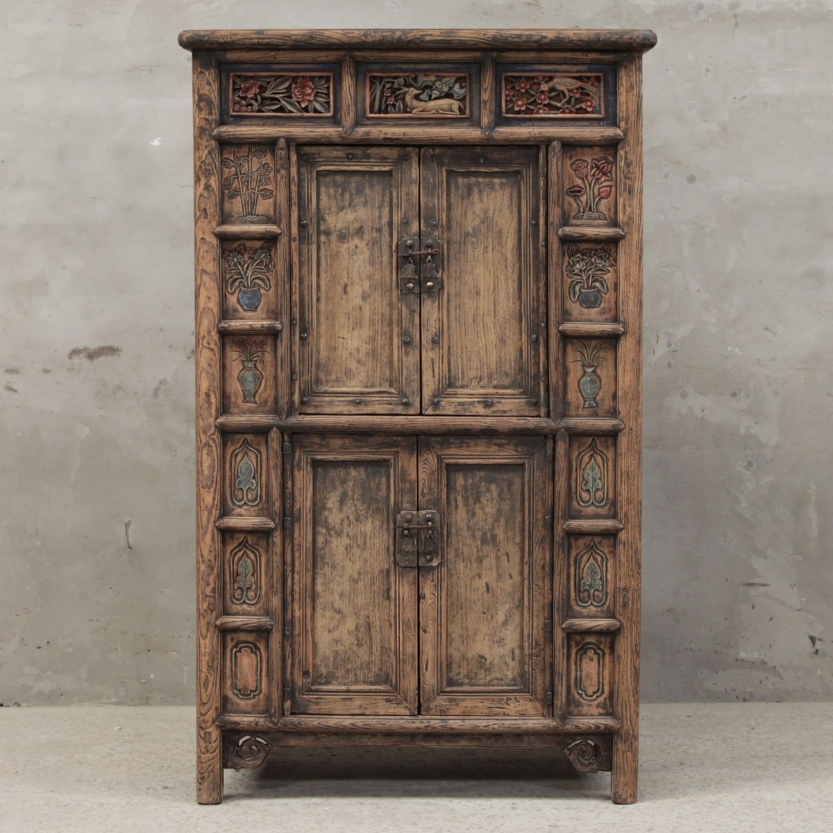 Carved Chinese Storage Cabinet from Shanxi - 19thC