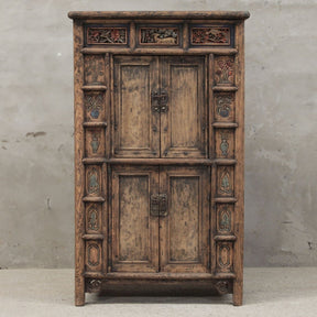 Carved Chinese Storage Cabinet from Shanxi - 19thC