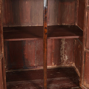 Chinese Black Lacquer Taper Cabinet From Shanxi - Early 19thC