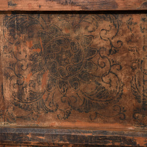 Chinese Black Lacquer Wedding Cabinet - 19thC
