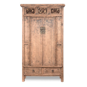 Provincial Elm Chinese Cabinet From Shanxi - 19thC