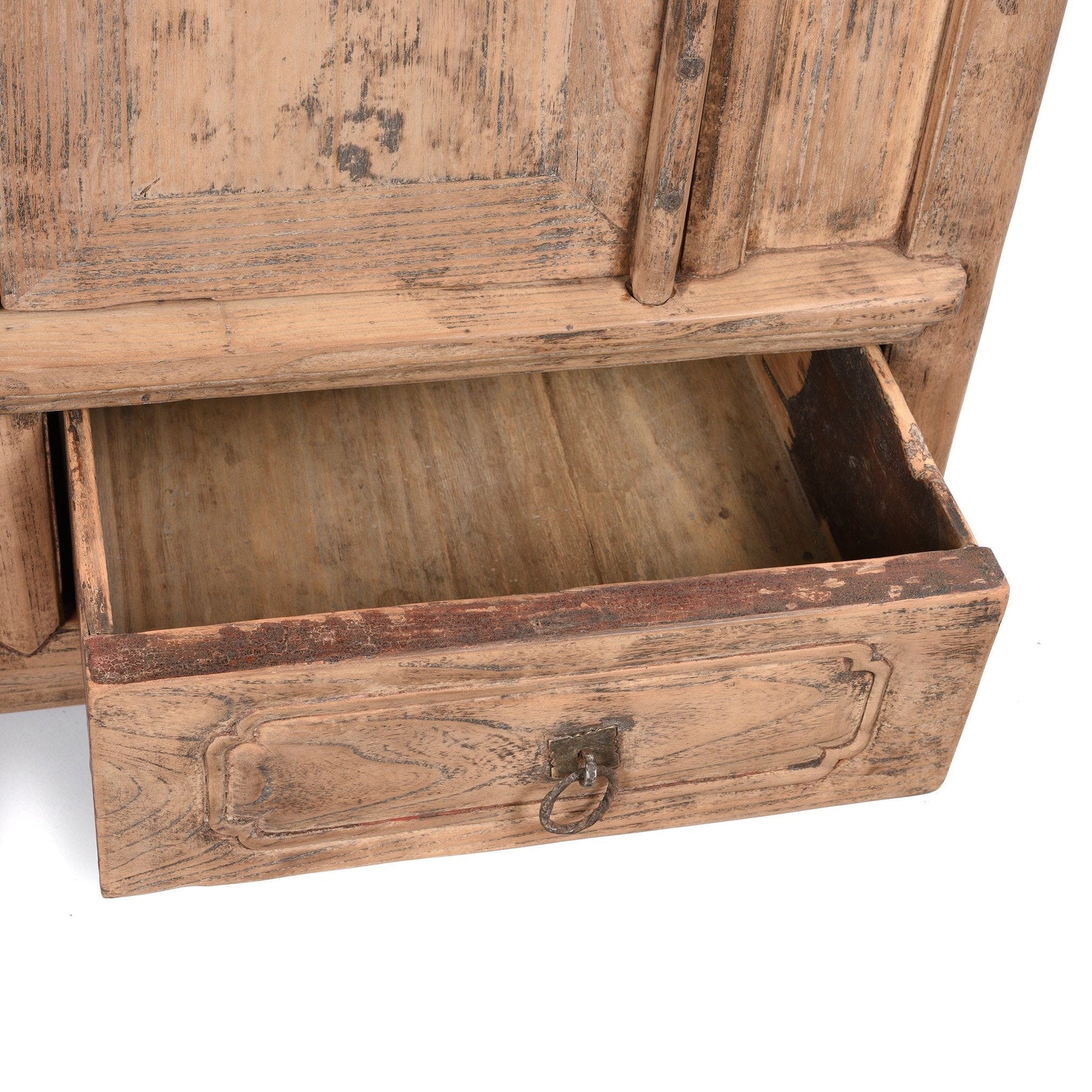 Provincial Elm Chinese Cabinet From Shanxi - 19thC