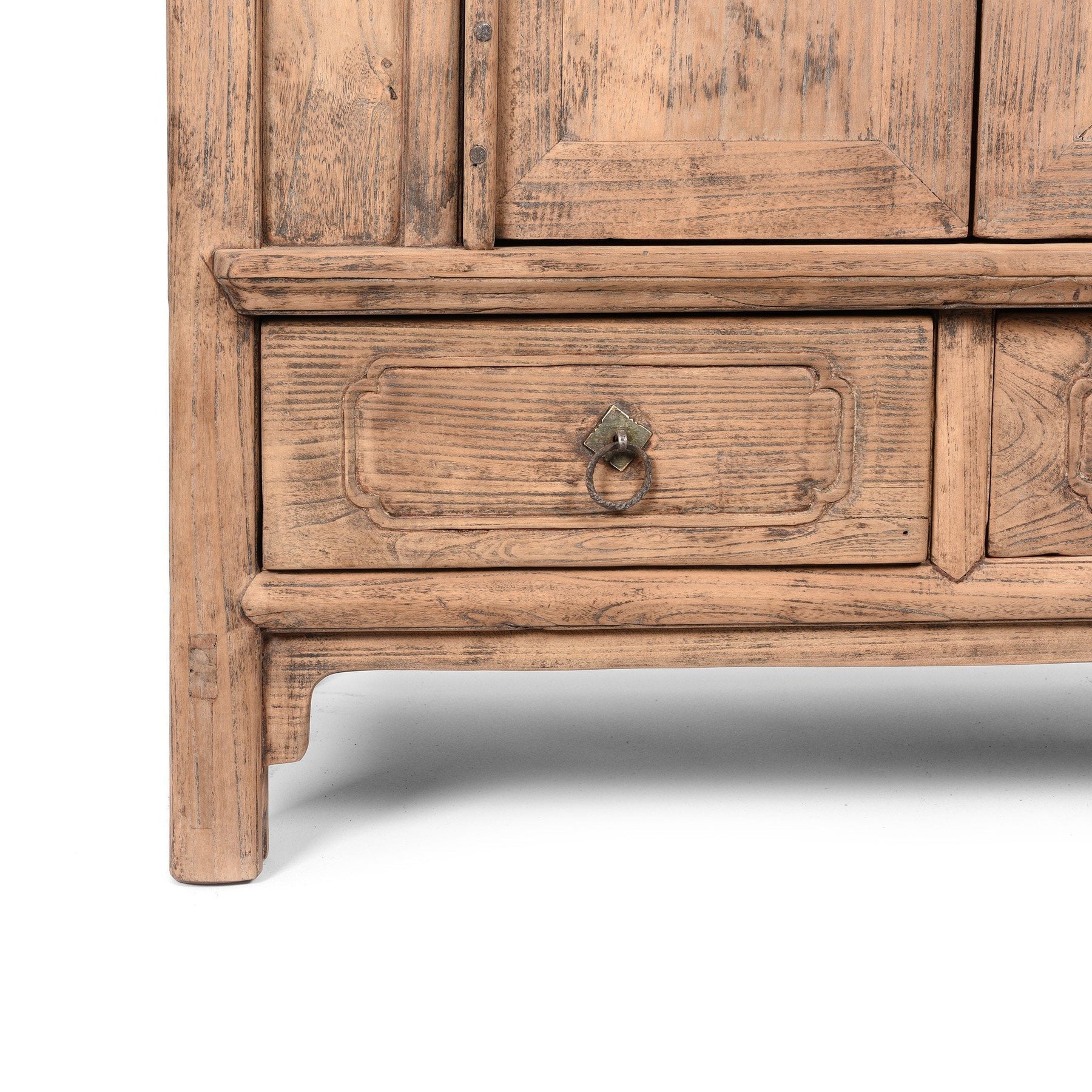 Provincial Elm Chinese Cabinet From Shanxi - 19thC