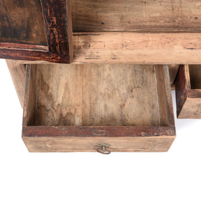 Provincial Elm Chinese Cabinet From Shanxi - 19thC