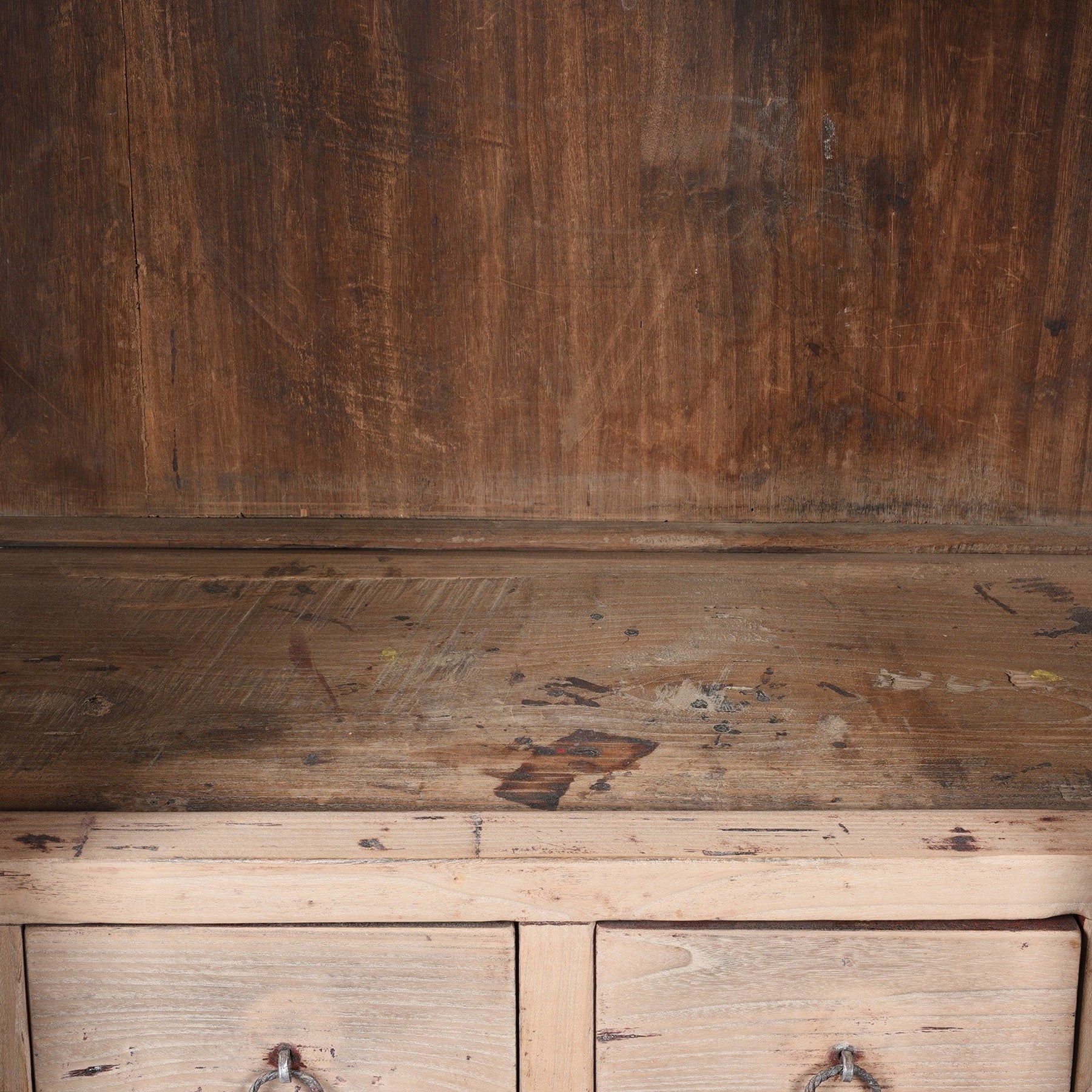 Provincial Elm Chinese Cabinet From Shanxi - 19thC