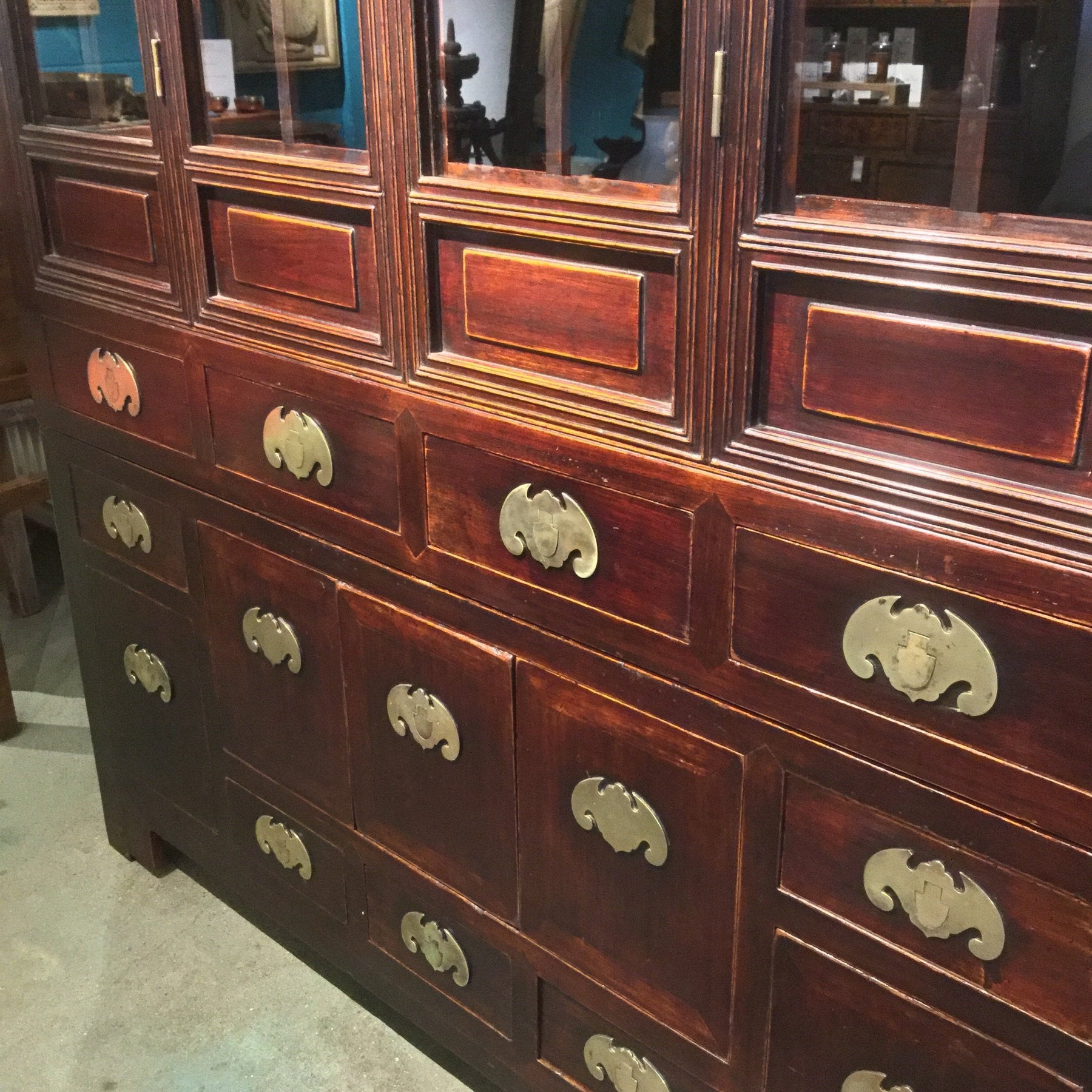 Glazed Tianjin Display Cabinet From China - 19thC