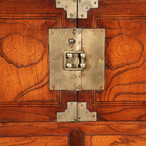 Korean Cabinet - late 19thC - Zelkova Wood Front
