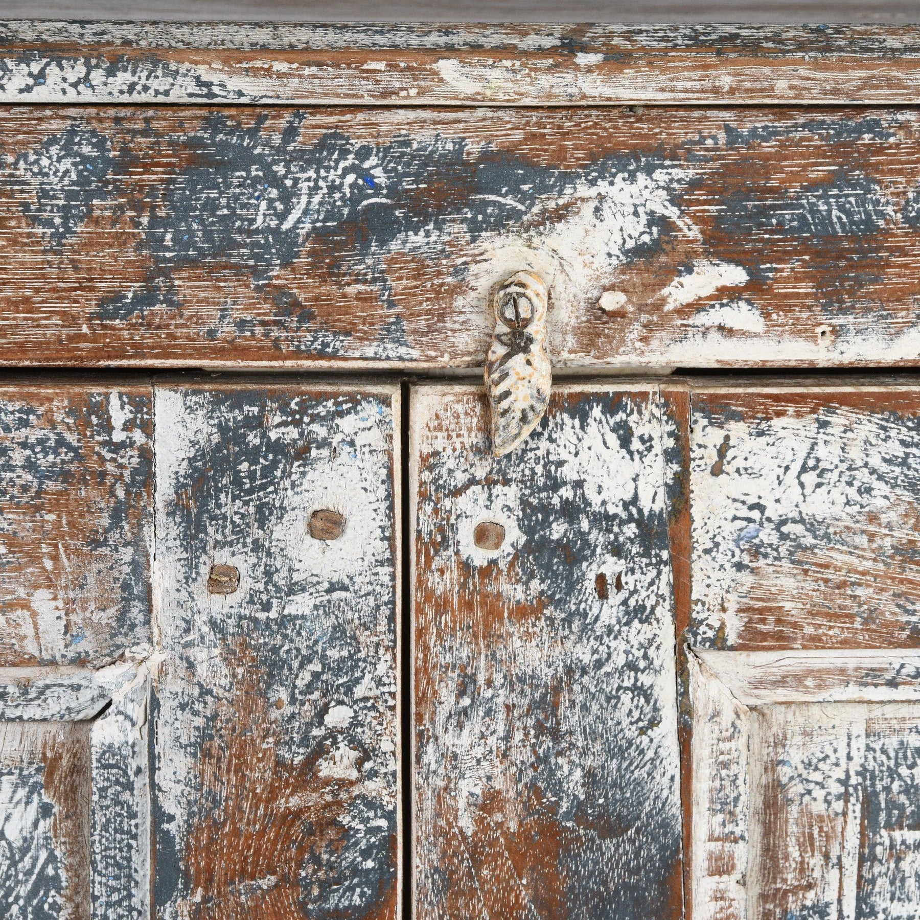 Old Painted Teak Cabinet - Ca 1920