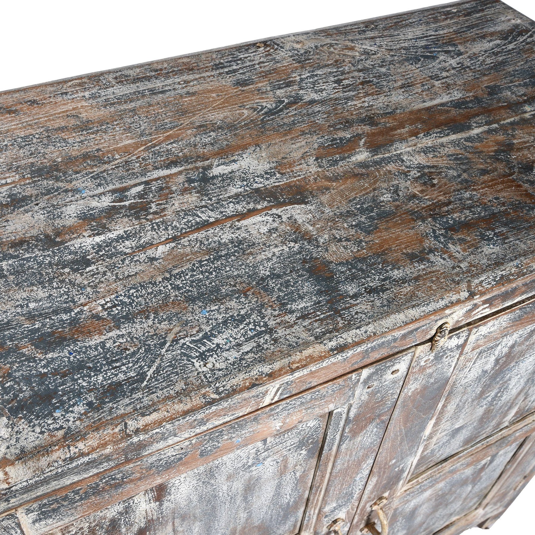 Old Painted Teak Cabinet - Ca 1920