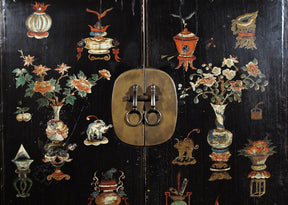 Original Black Lacquer Cabinet - From Shanxi Province - 19thC