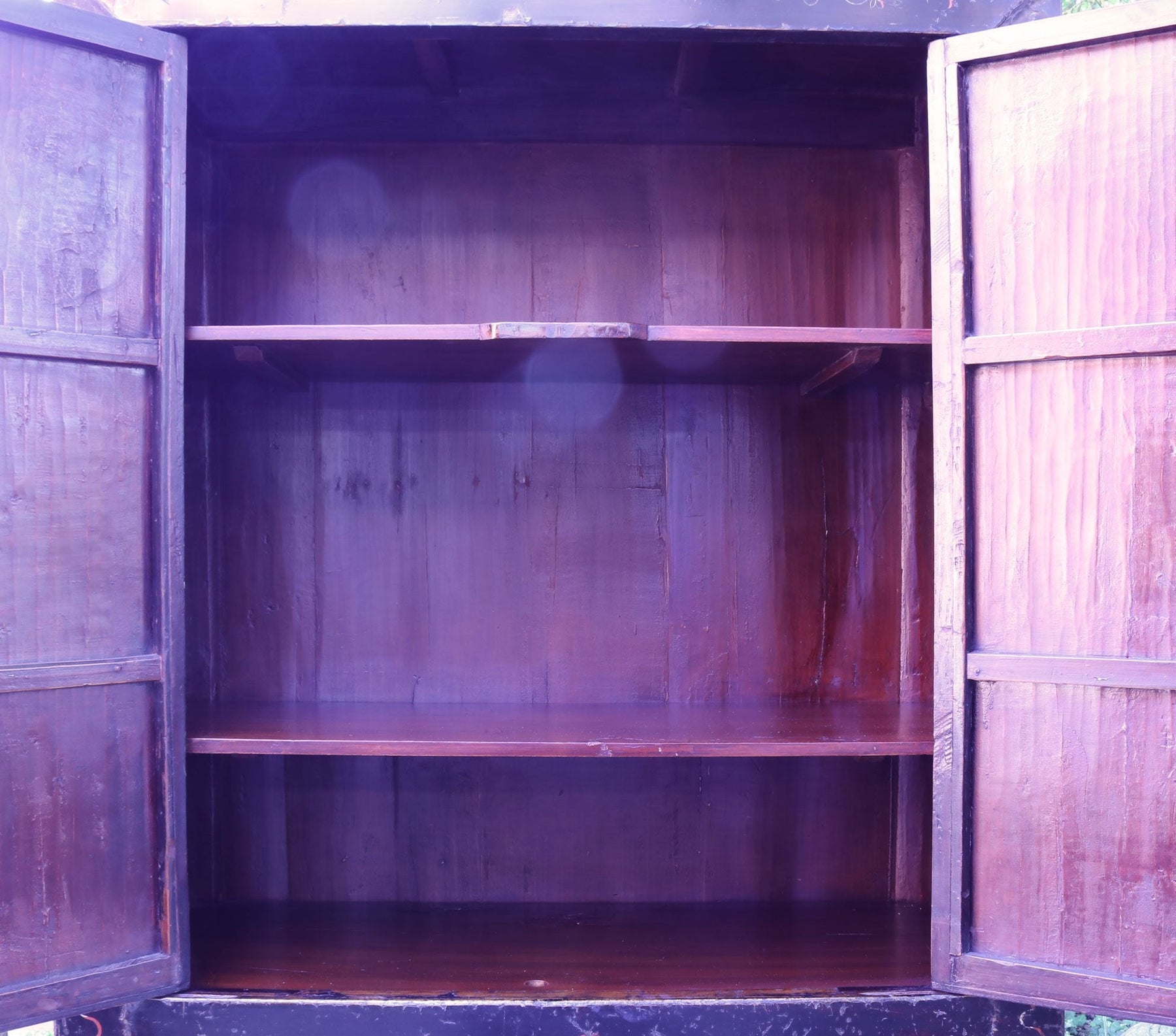 Original Black Lacquer Cabinet - From Shanxi Province - 19thC