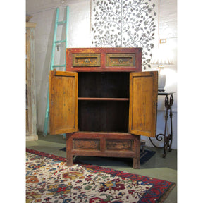 Painted Cabinet From Mongolia 19thC