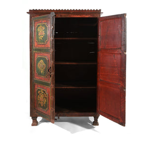 Painted Indian Cabinet From Bikaner - 19thC