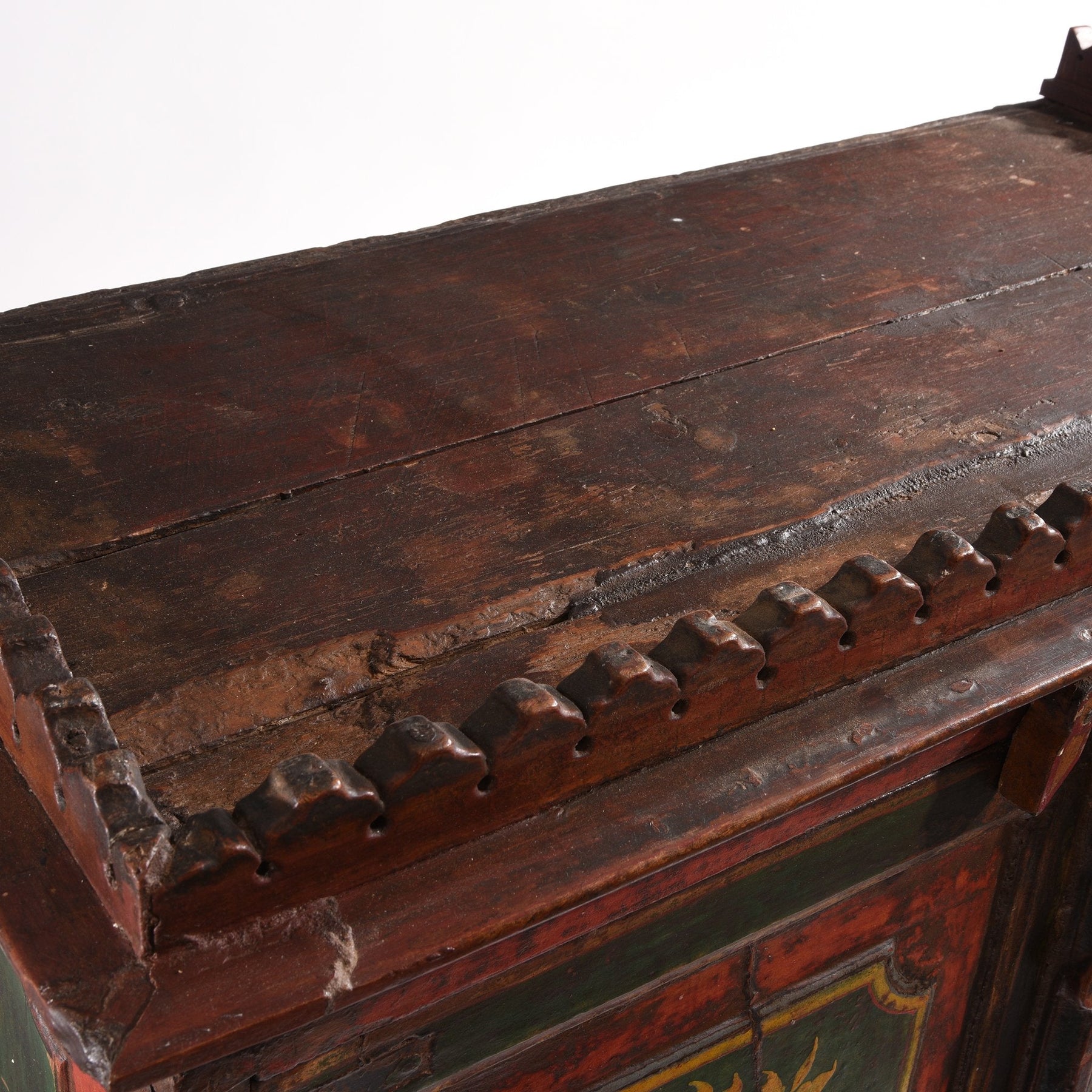 Painted Indian Cabinet From Bikaner - 19thC
