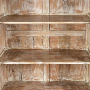 Painted Louvre Cabinet Made From Reclaimed Teak