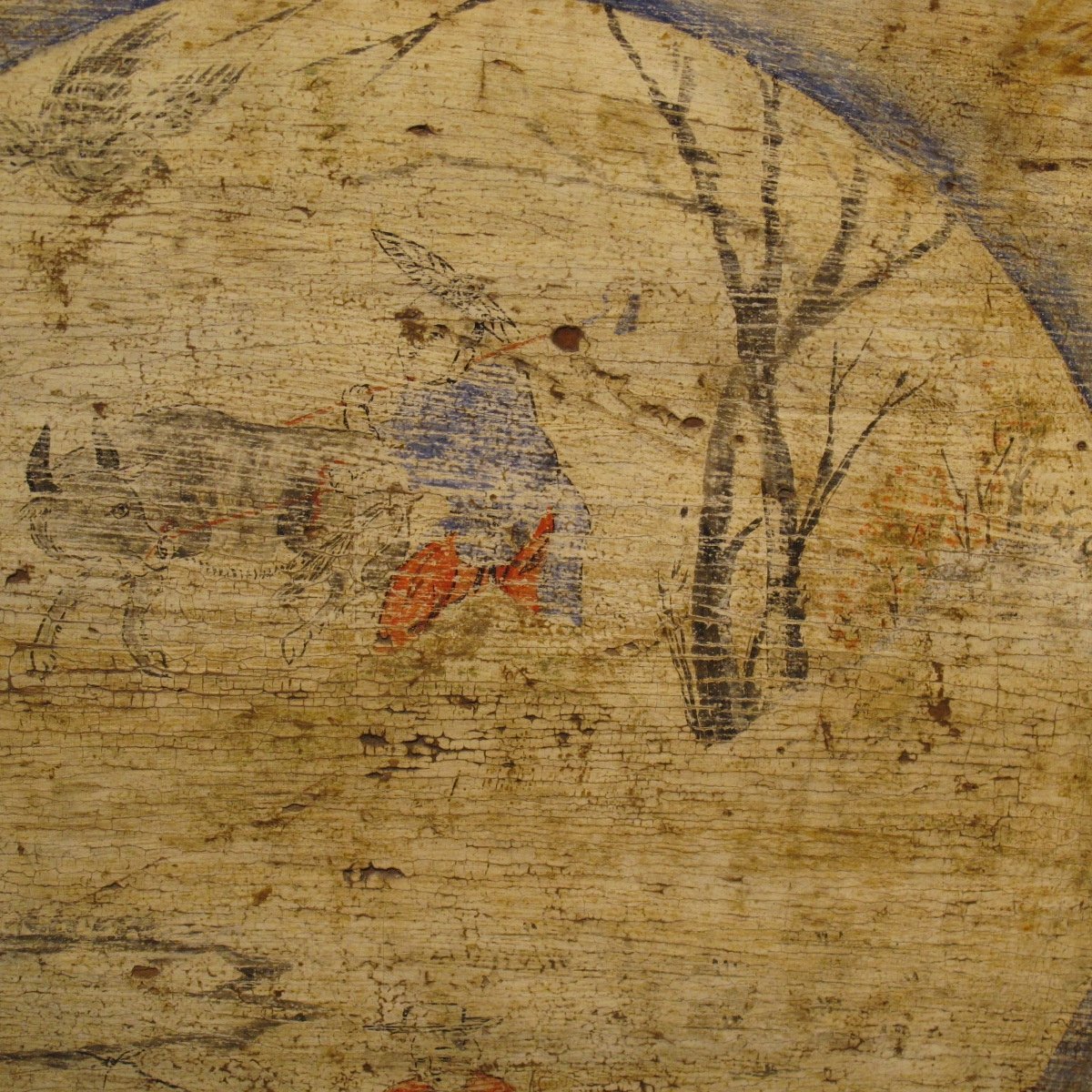 Painted Tibetan Cabinet from 19th century Qinghai