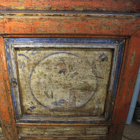 Painted Tibetan Cabinet from 19th century Qinghai