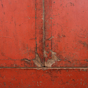 Red Lacquer Chinese Wedding Cabinet from Shanxi - Early 19thC