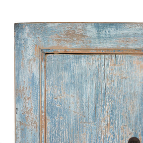 Tall Blue Cabinet Made From Old Painted Pine