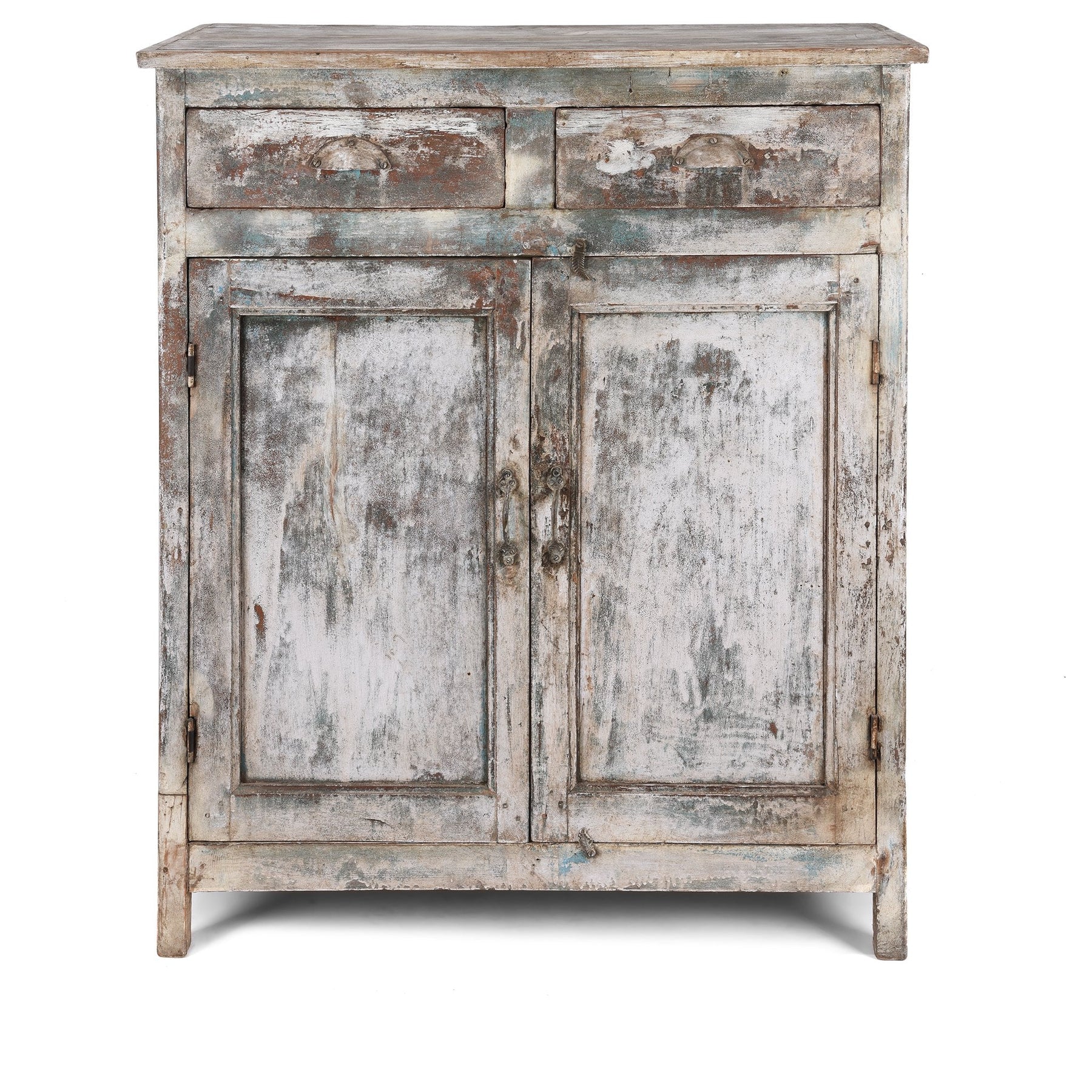 Vintage Painted Indian Kitchen Cabinet From Gujarat - Ca 1920
