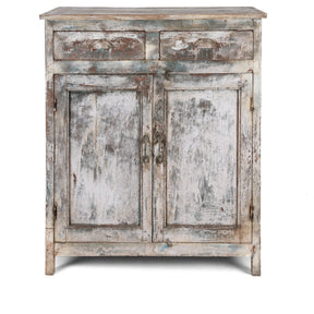 Vintage Painted Indian Kitchen Cabinet From Gujarat - Ca 1920