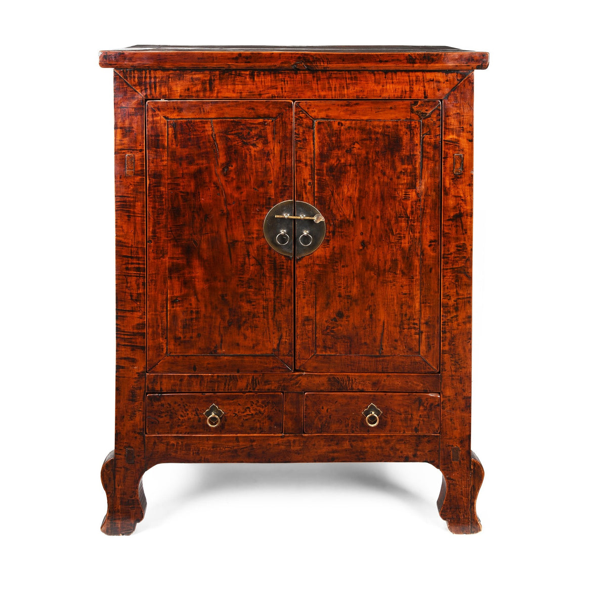 Walnut Chinese Cabinet From Gansu - 19thC
