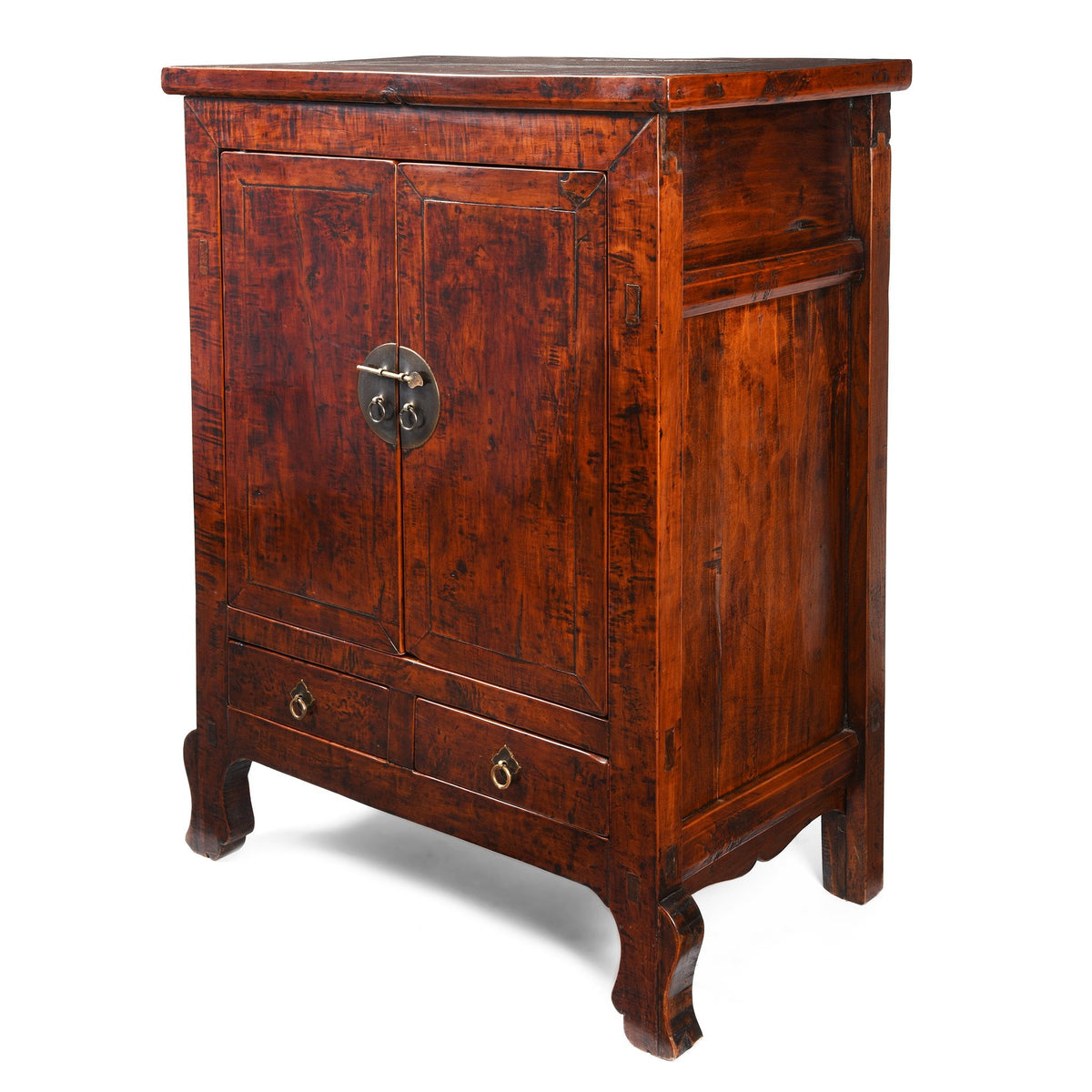 Walnut Chinese Cabinet From Gansu - 19thC